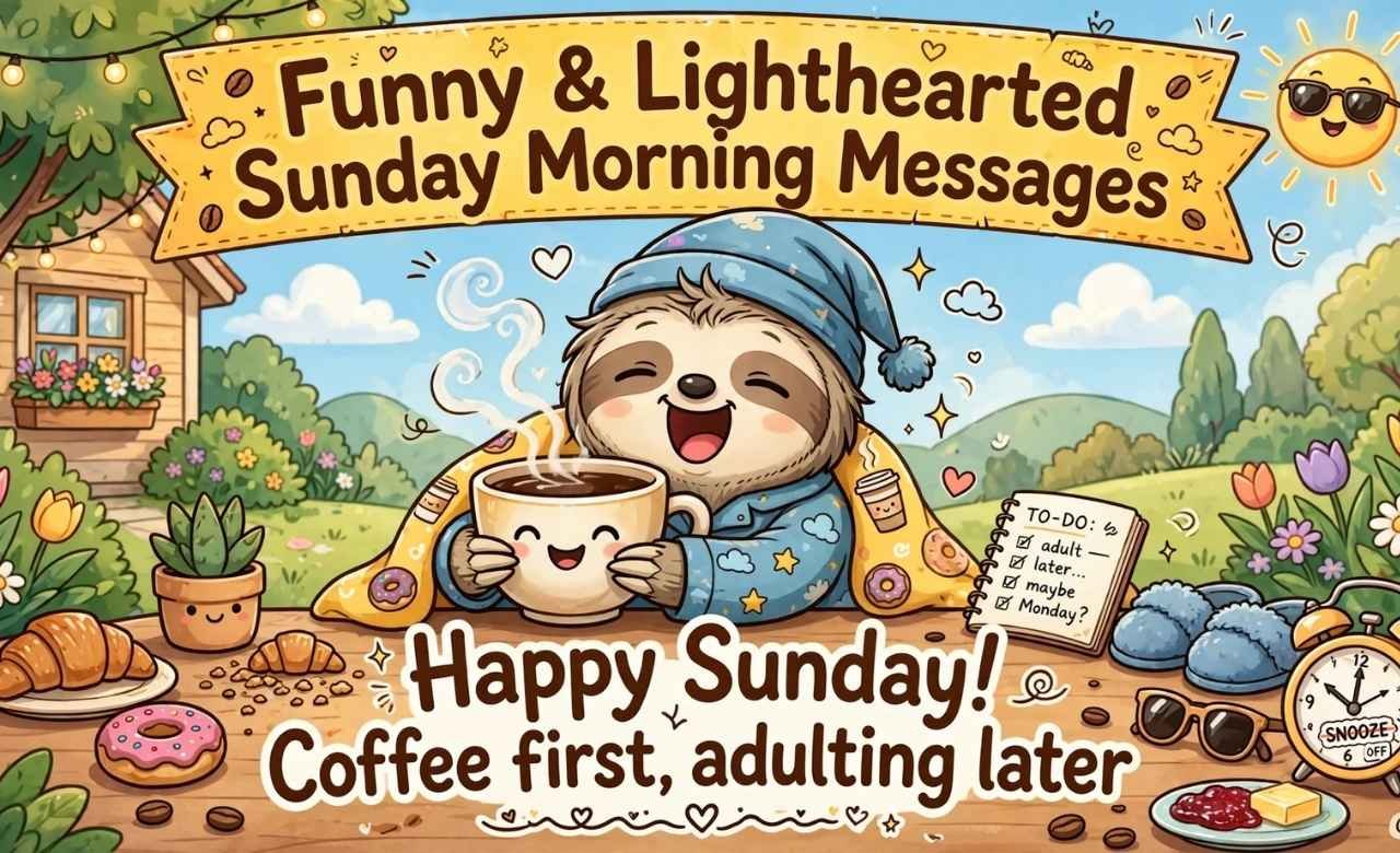 Funny & Lighthearted Sunday Morning Messages