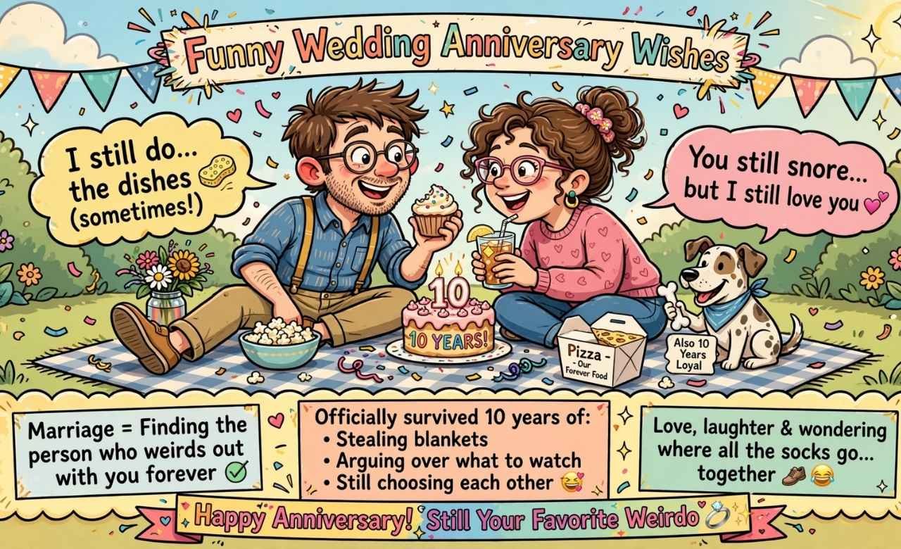 Funny Wedding Anniversary Wishes