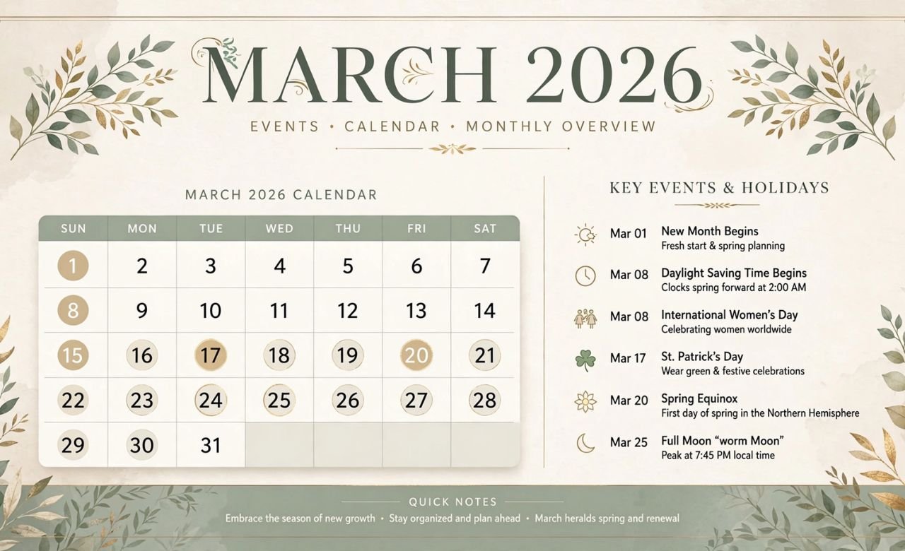 March 2026 Events