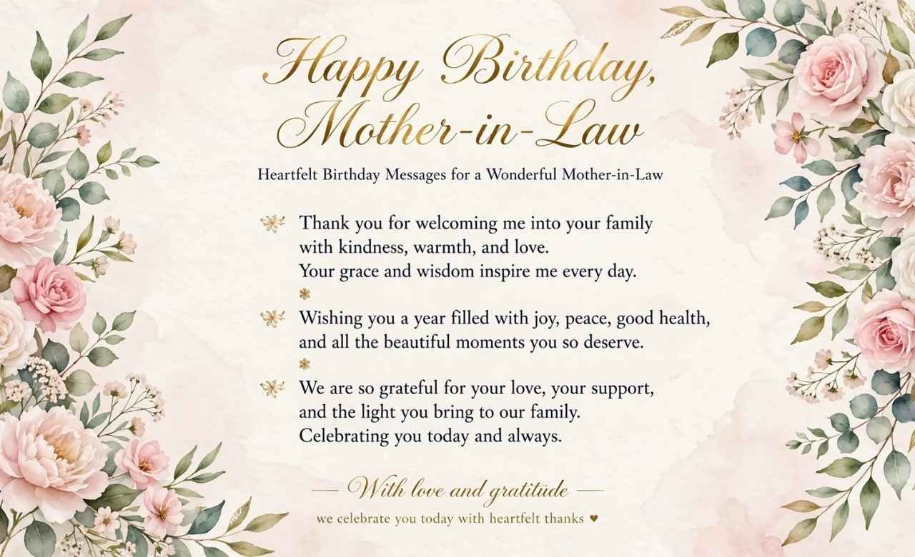 Happy Birthday Mother-in-Law Messages